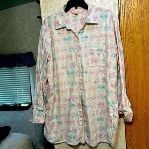 Victoria’s Secret Slipper Pattern Pajama Shirt